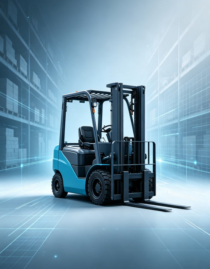 Counterbalance Forklift Warehouse Aisle and Stacking Efficiency Improvement